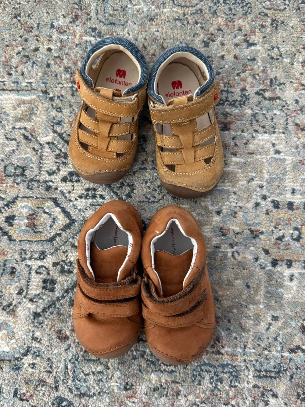 Toddler Brown European Leather Shoes size 4.5-5 US